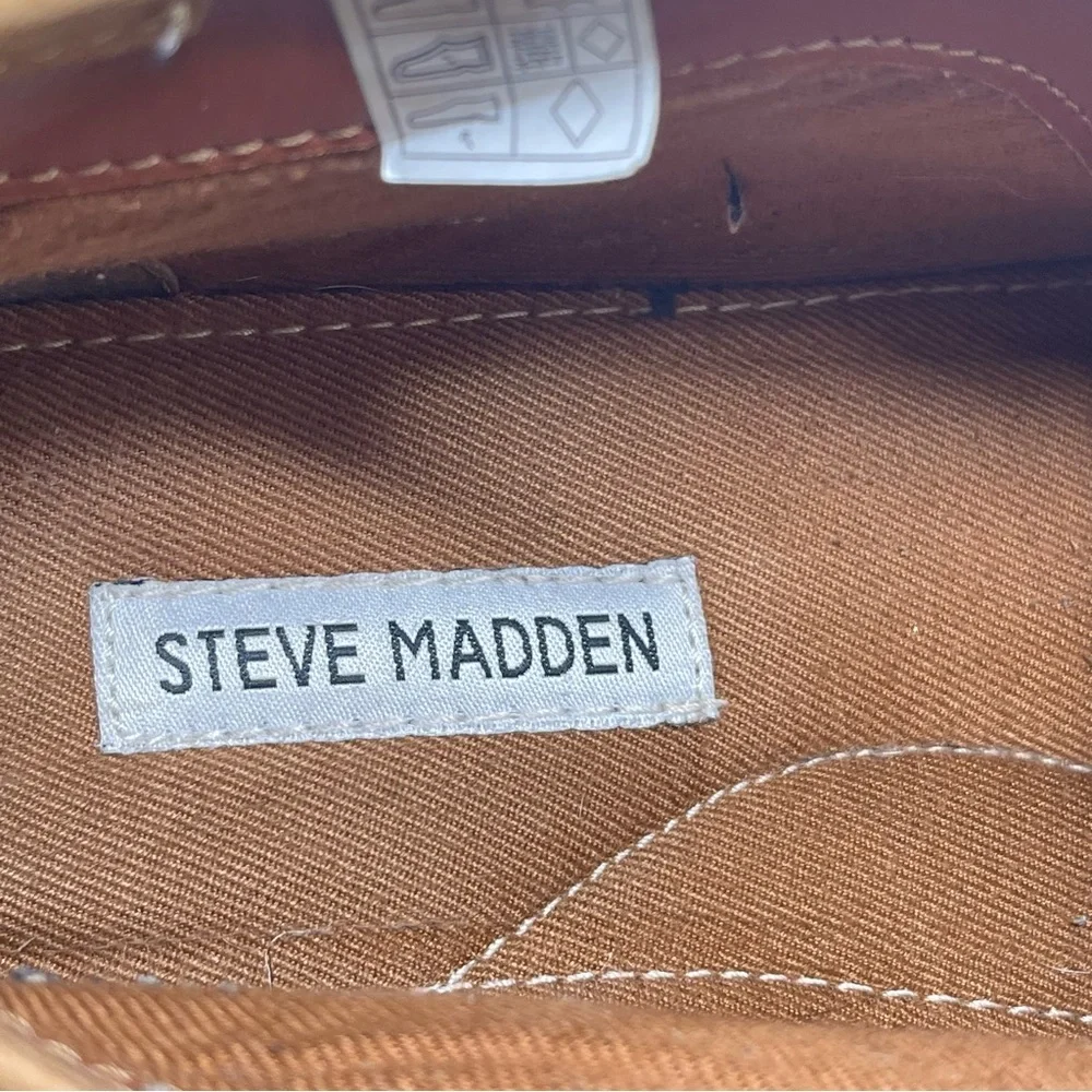 Steve Madden Hendric Chukka Boots Mens 8.5 Tan Brown Suede Perforated Lace Up